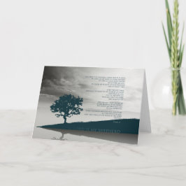 Psalm 23 Hälsning Träd Motivational Blue Mountains Kort