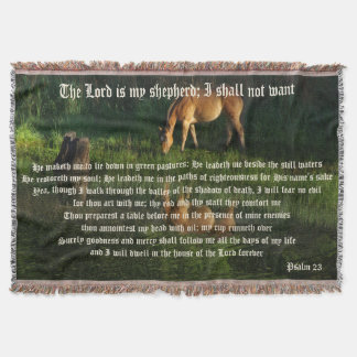 Psalm 23 Häst vid stilla vatten Filt