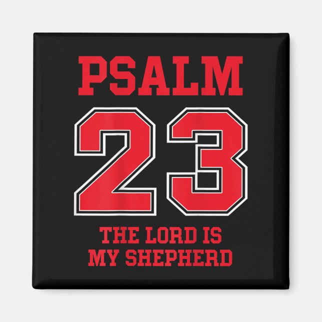 Psalm 23 Herren är min herde, design bakåt Magnet (Framsidan)