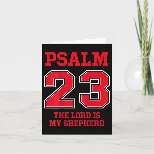 Psalm 23 Herren är min herde, design på baksidan  Kort (Framsida)