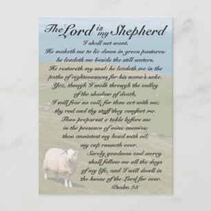Psalm 23 Herren är min herde, Irish Fält Vykort