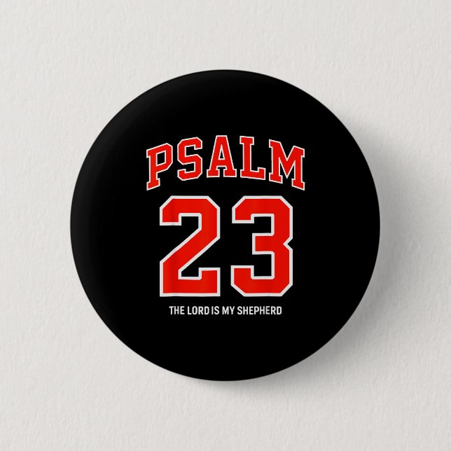 Psalm 23 Herren är min herde Kristet fotboll Knapp (Framsida)