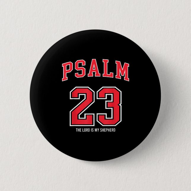 Psalm 23 Herren är min herde Kristna fotboll Knapp (Framsida)