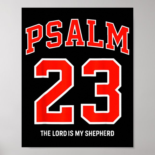 Psalm 23 Herren är min herde Kristna fotboll Poster (Framsidan)
