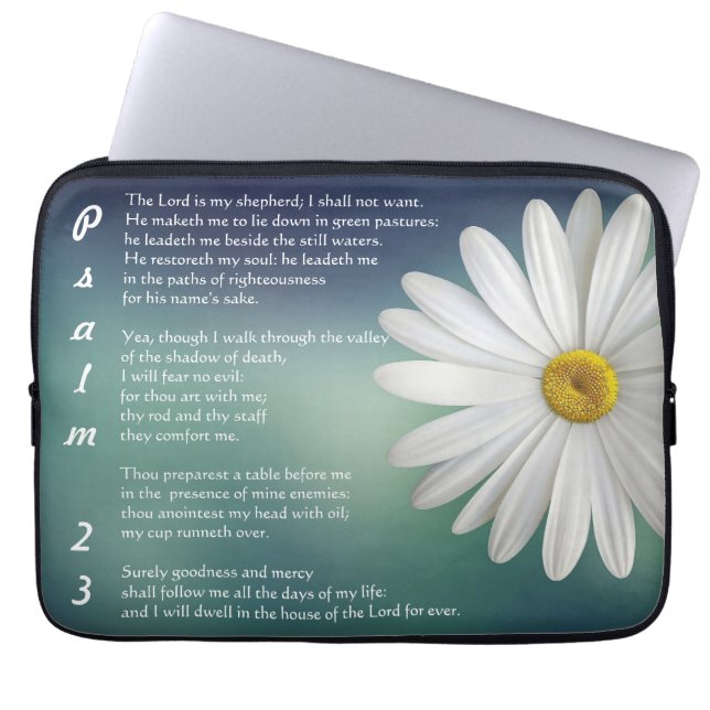 Psalm 23 - Herren är min herde Kristna presenter Laptop Fodral (Framsidan)