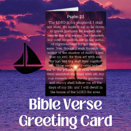 Psalm 23 Herren är min herde Solnedgång Hälsningskort