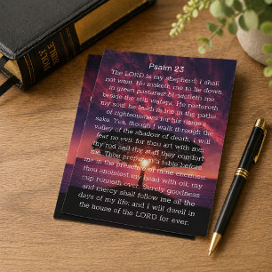 Psalm 23 Herren är min herde Solnedgång Vykort
