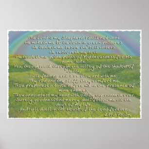 Psalm 23 Herren är min Sheperd POSTER BIBLE