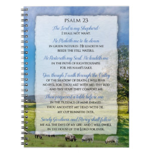 Psalm 23 - Herren är min Shepherd Anteckningsbok