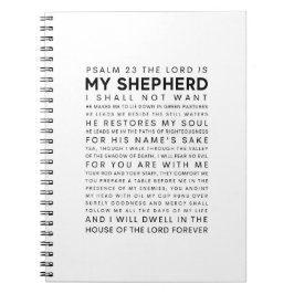 Psalm 23 Herren är min Shepherd Anteckningsbok