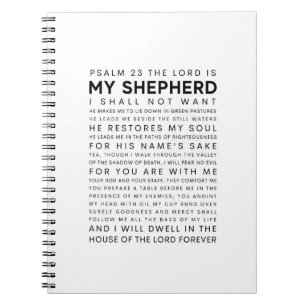 Psalm 23 Herren är min Shepherd Anteckningsbok