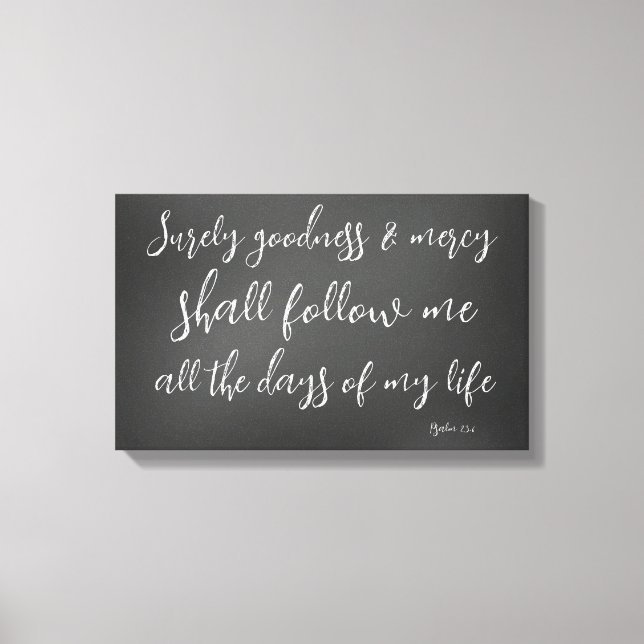 Psalm 23 Herren är min Shepherd Bible Verse Canvastryck (Framsida)