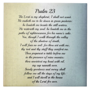 Psalm 23 Herren är min Shepherd, Bible Verse Kakelplatta