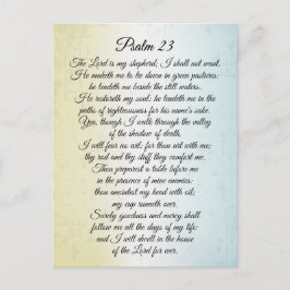 Psalm 23 Herren är min Shepherd, Bible Verse Vykort