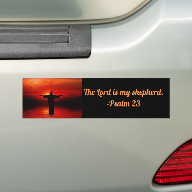 Psalm 23 Herren är min Shepherd Bumper Sticker Bildekal (På Bil)