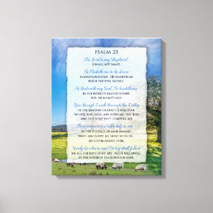 Psalm 23 - Herren är min Shepherd Canvastryck