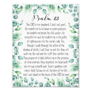 Psalm 23 Herren är min Shepherd, Eucalyptus Fototryck