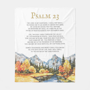 Psalm 23 Herren är min Shepherd Fleecefilt