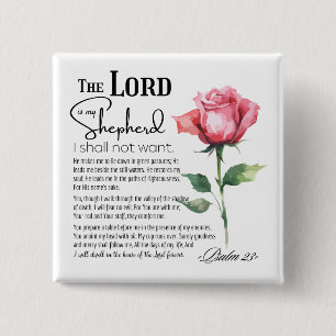 Psalm 23 Herren är min Shepherd Flower Knapp