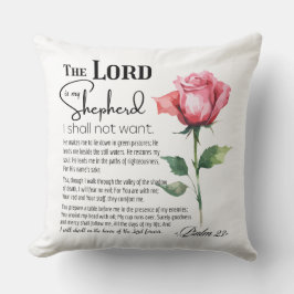 Psalm 23 Herren är min Shepherd Flower Kudde