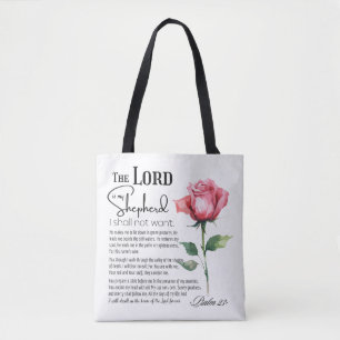 Psalm 23 Herren är min Shepherd Flower Tygkasse