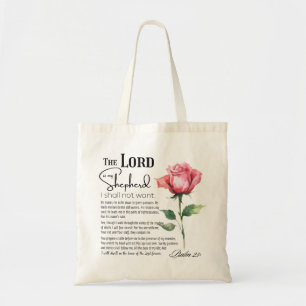 Psalm 23 Herren är min Shepherd Flower Tygkasse