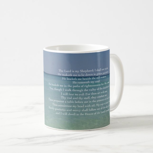 Psalm 23 Herren är min Shepherd Kaffemugg (Framsida höger)
