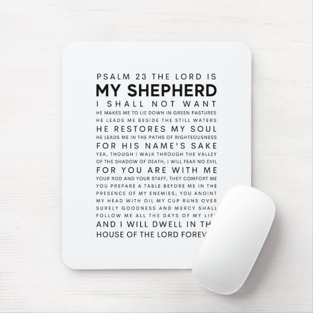 Psalm 23 Herren är min Shepherd Musmatta (Med mus)