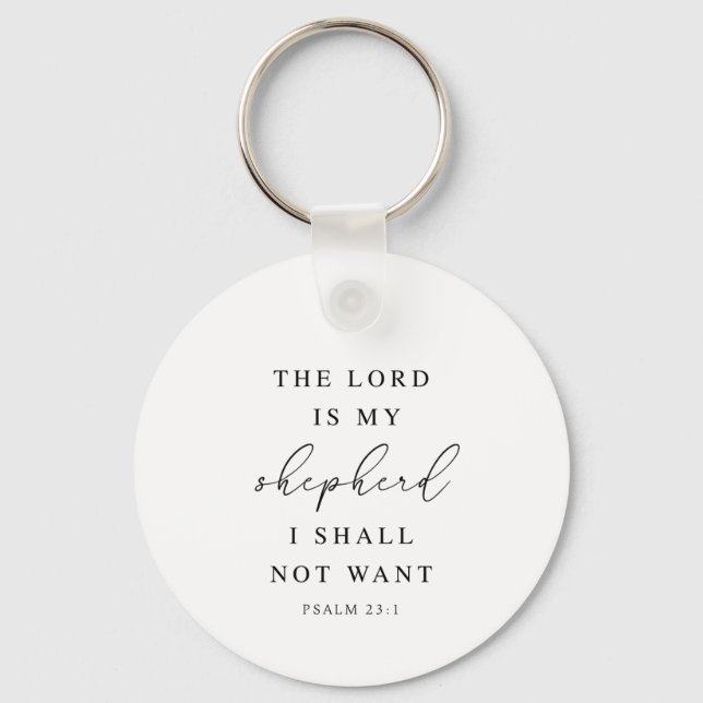 Psalm 23 Herren är min Shepherd Nyckelring (Framsida)