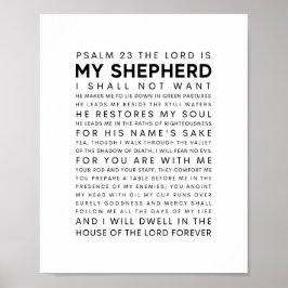 Psalm 23 Herren är min Shepherd Poster