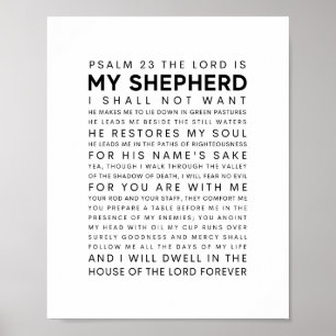 Psalm 23 Herren är min Shepherd Poster