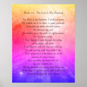 Psalm 23 Herren är min shepherd Poster
