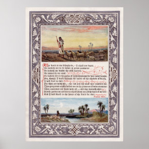 Psalm 23 Herren är min Shepherd Poster