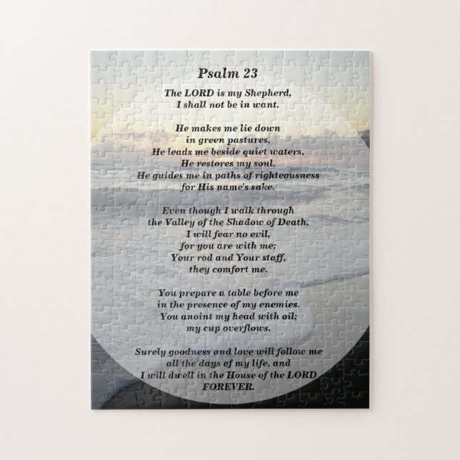 Psalm 23 Herren är min Shepherd Pussel (Vertikal)