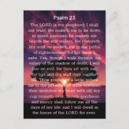 Psalm 23 Herren är min Shepherd Sunset Vykort