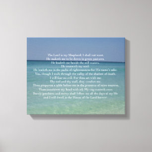 Psalm 23 Herren är min Shepherd-vackra bön Canvastryck