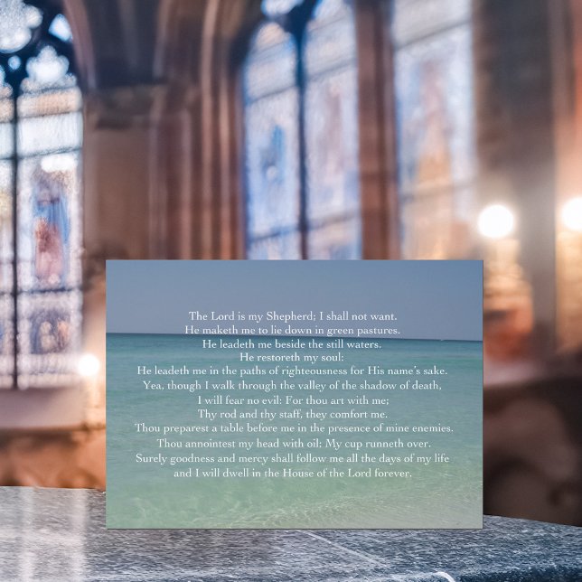 Psalm 23 Herren är min Shepherd-vackra bön Kort (Skapare uppladdad)