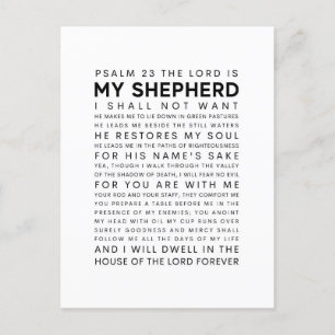 Psalm 23 Herren är min Shepherd Vykort