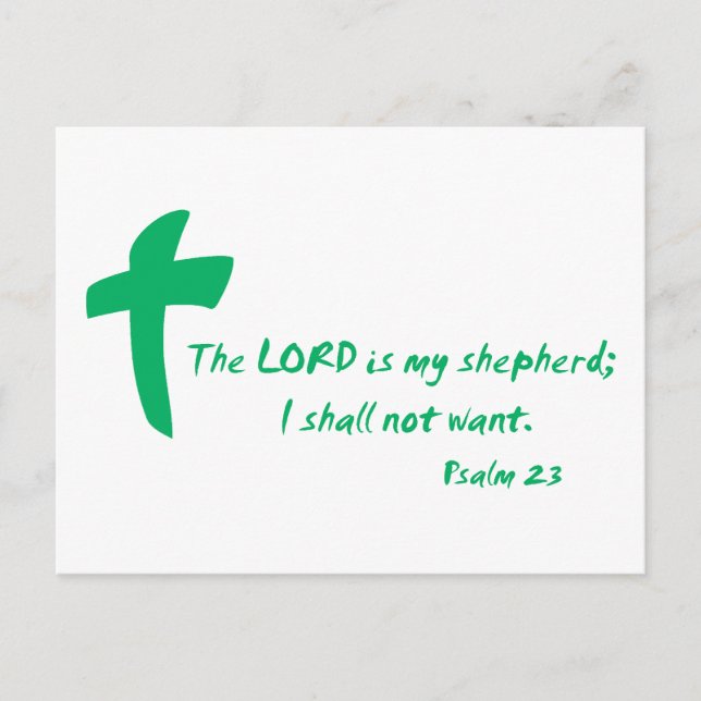 Psalm 23: Herren är min Shepherd Vykort (Framsida)