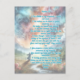 Psalm 23 Herren är min Shepperd Vykort