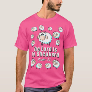 Psalm 23 Herren är min Tecknad får T Shirt