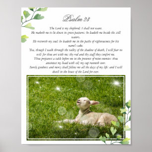 Psalm 23 Herren är mitt Shepherd Photo Poster