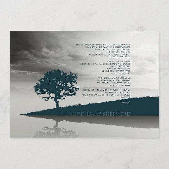 Psalm 23 Herren är mitt vykort (Framsida)