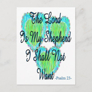 Psalm 23 hjärtan vykort