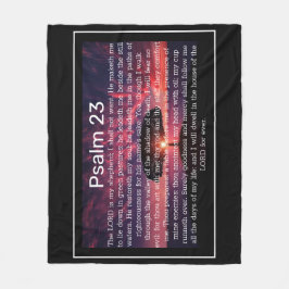 Psalm 23 KJV Christian Blanket Fleecefilt