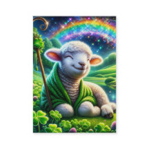 Psalm 23 KJV-kort - Cheerful Lamb