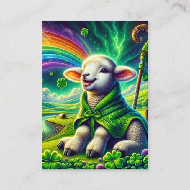 Psalm 23 KJV Kort - Glad Lamm (Framsida)