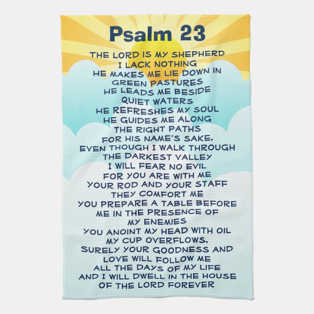 Psalm 23 kökshandduk (Vertikal)