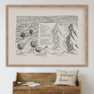 Psalm 23 Konst, !, Herren är min Herde, Bibeln WA Poster