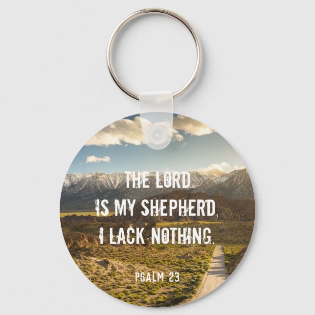 Psalm 23 LORD är min shepherd, Scripture Nyckelring (Framsida)